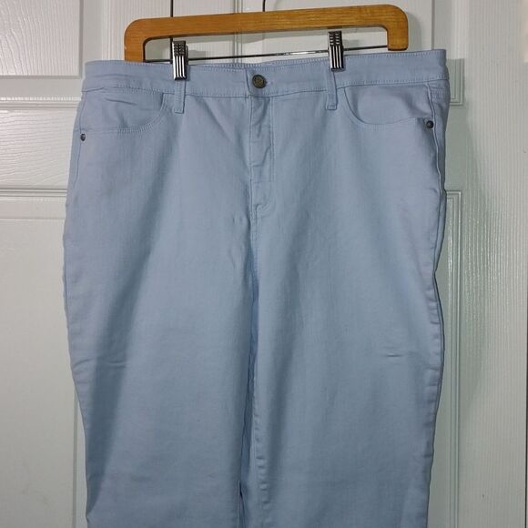 Talbots flawless high waist Jegging Crop Jeans Baby Blue Sz 16 - Picture 3 of 6